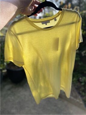 Vince Bright Yellow Short Sleeve Crewneck Tee